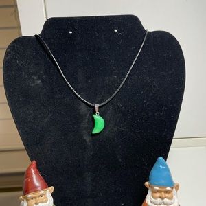 Green moon necklace 🌛💚